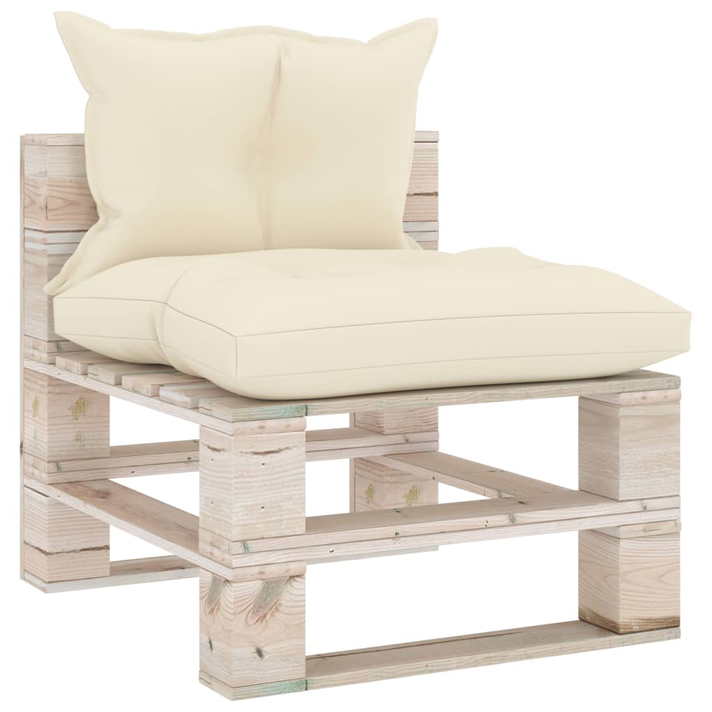 Garten-Palettensofa 3-Sitzer mit Kissen Kiefernholz