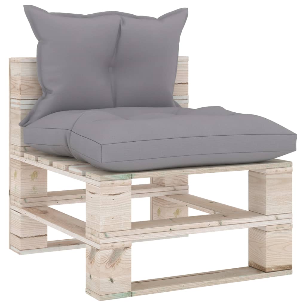 Garten-Palettensofa 3-Sitzer mit Kissen Kiefernholz