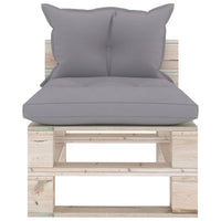 Thumbnail for Garten-Palettensofa 3-Sitzer mit Kissen Kiefernholz