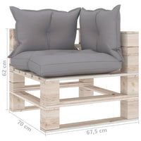 Thumbnail for Garten-Palettensofa 3-Sitzer mit Kissen Kiefernholz
