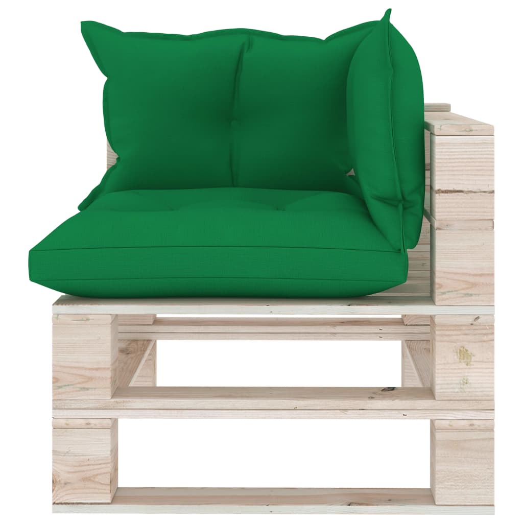Garten-Palettensofa 3-Sitzer mit Kissen Kiefernholz