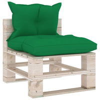 Thumbnail for Garten-Palettensofa 3-Sitzer mit Kissen Kiefernholz