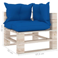 Thumbnail for Garten-Palettensofa 3-Sitzer mit Kissen Kiefernholz