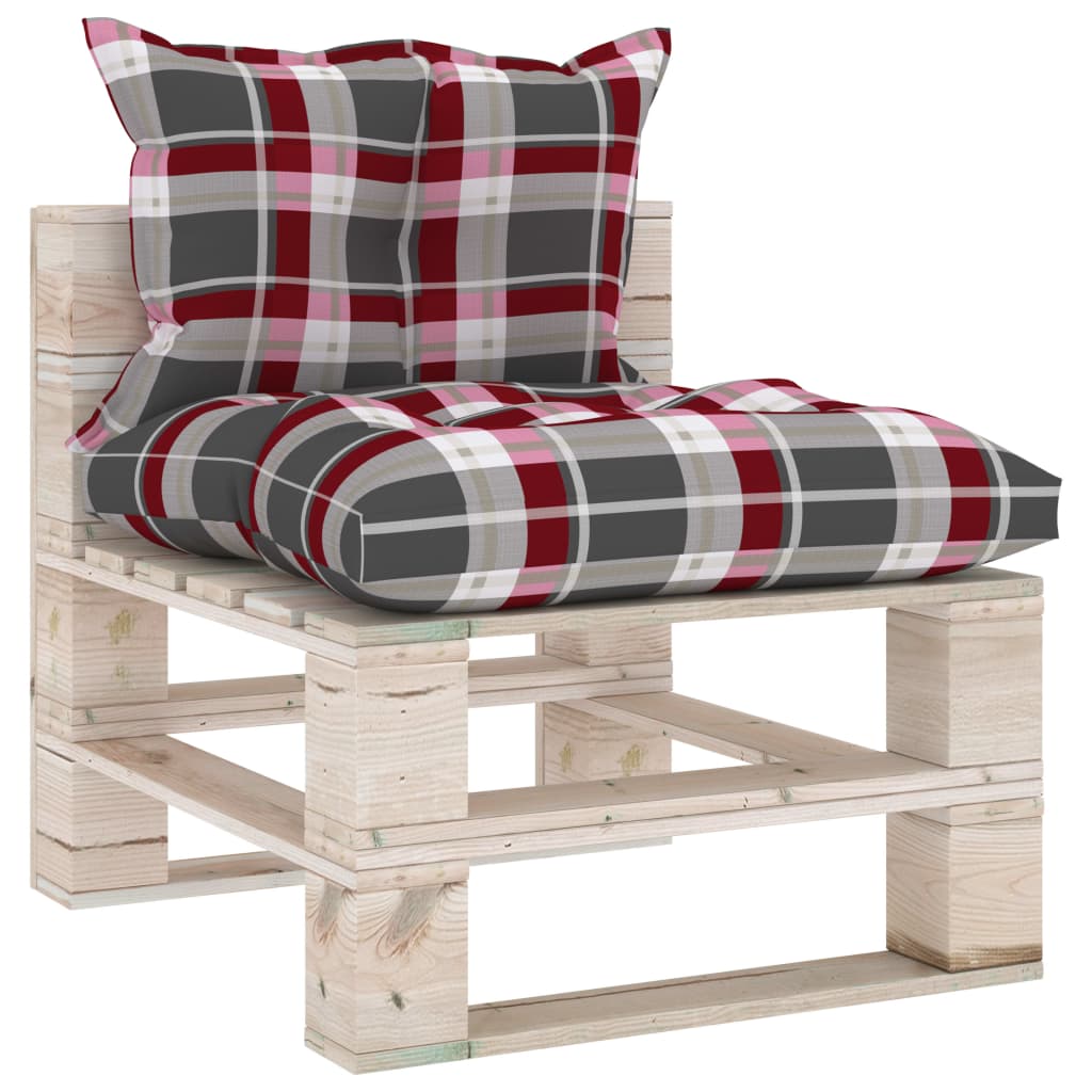 Garten-Palettensofa 3-Sitzer mit Kissen Kiefernholz