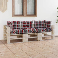 Thumbnail for Garten-Palettensofa 3-Sitzer mit Kissen Kiefernholz
