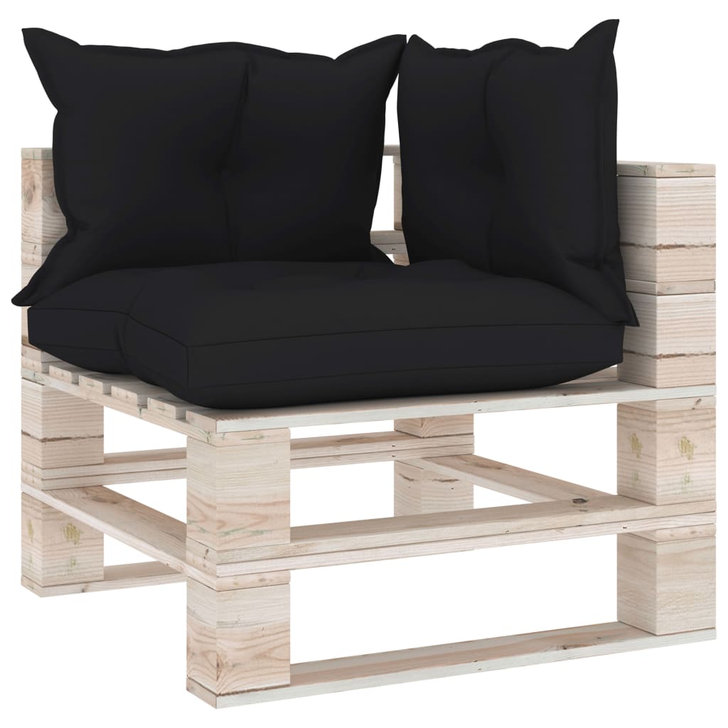 Garten-Palettensofa 4-Sitzer mit Kissen Kiefernholz