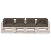 Thumbnail for Garten-Palettensofa 4-Sitzer mit Kissen Kiefernholz