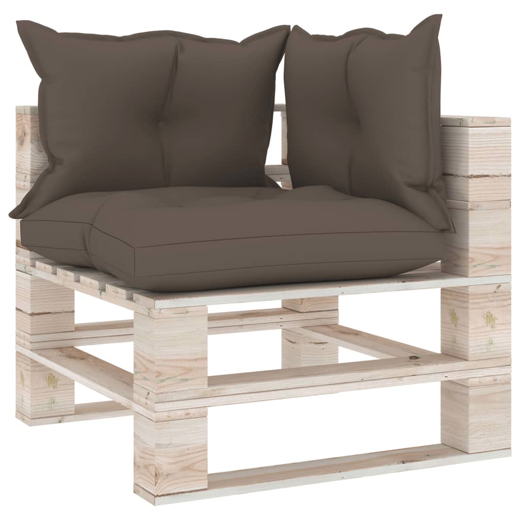 Garten-Palettensofa 4-Sitzer mit Kissen Kiefernholz