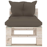 Thumbnail for Garten-Palettensofa 4-Sitzer mit Kissen Kiefernholz