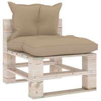 Thumbnail for Garten-Palettensofa 4-Sitzer mit Kissen Kiefernholz