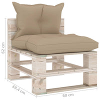 Thumbnail for Garten-Palettensofa 4-Sitzer mit Kissen Kiefernholz