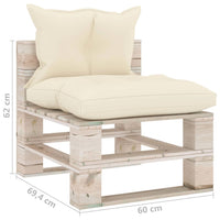 Thumbnail for Garten-Palettensofa 4-Sitzer mit Kissen Kiefernholz