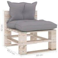 Thumbnail for Garten-Palettensofa 4-Sitzer mit Kissen Kiefernholz
