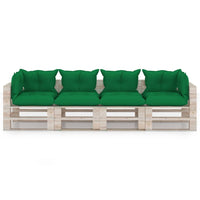 Thumbnail for Garten-Palettensofa 4-Sitzer mit Kissen Kiefernholz