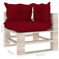 Thumbnail for Garten-Palettensofa 4-Sitzer mit Kissen Kiefernholz