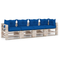 Thumbnail for Garten-Palettensofa 4-Sitzer mit Kissen Kiefernholz