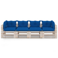 Thumbnail for Garten-Palettensofa 4-Sitzer mit Kissen Kiefernholz