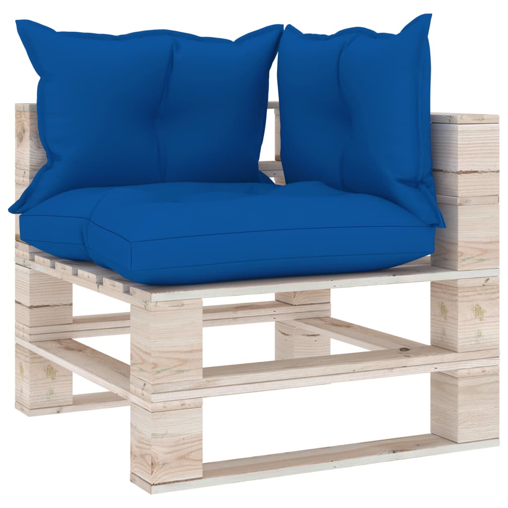 Garten-Palettensofa 4-Sitzer mit Kissen Kiefernholz