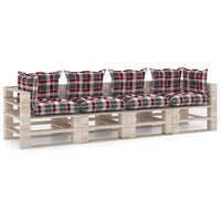 Thumbnail for Garten-Palettensofa 4-Sitzer mit Kissen Kiefernholz