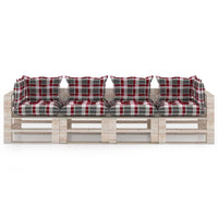 Thumbnail for Garten-Palettensofa 4-Sitzer mit Kissen Kiefernholz