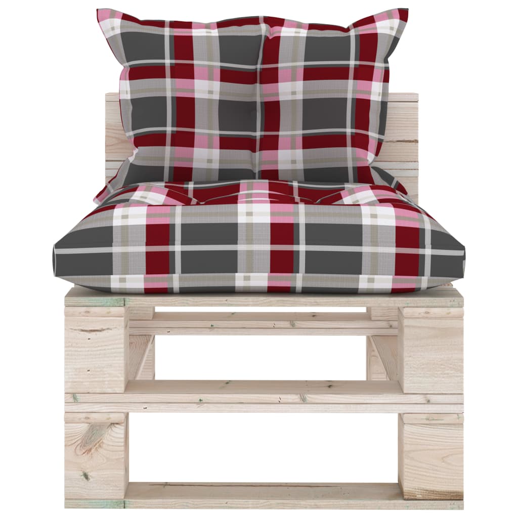 Garten-Palettensofa 4-Sitzer mit Kissen Kiefernholz