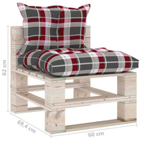 Thumbnail for Garten-Palettensofa 4-Sitzer mit Kissen Kiefernholz