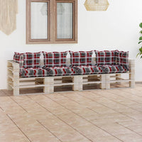 Thumbnail for Garten-Palettensofa 4-Sitzer mit Kissen Kiefernholz