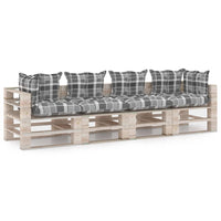 Thumbnail for Garten-Palettensofa 4-Sitzer mit Kissen Kiefernholz