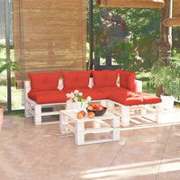 Thumbnail for 5-tlg. Garten-Sofagarnitur aus Paletten mit Kissen Kiefernholz