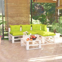 Thumbnail for 5-tlg. Garten-Sofagarnitur aus Paletten mit Kissen Kiefernholz