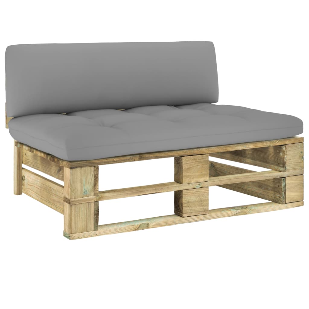 Garten-Paletten-Mittelsofa Grün Imprägniertes Kiefernholz