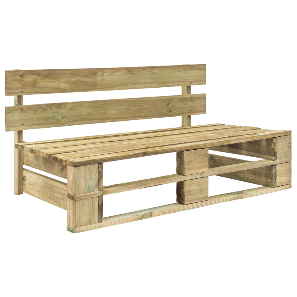 Garten-Paletten-Mittelsofa Grün Imprägniertes Kiefernholz