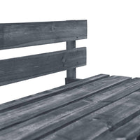 Thumbnail for Garten-Paletten-Mittelsofa Grau Imprägniertes Kiefernholz