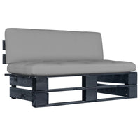 Thumbnail for Garten-Paletten-Mittelsofa Schwarz Imprägniertes Kiefernholz