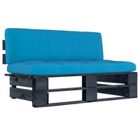 Thumbnail for Garten-Paletten-Mittelsofa Schwarz Imprägniertes Kiefernholz