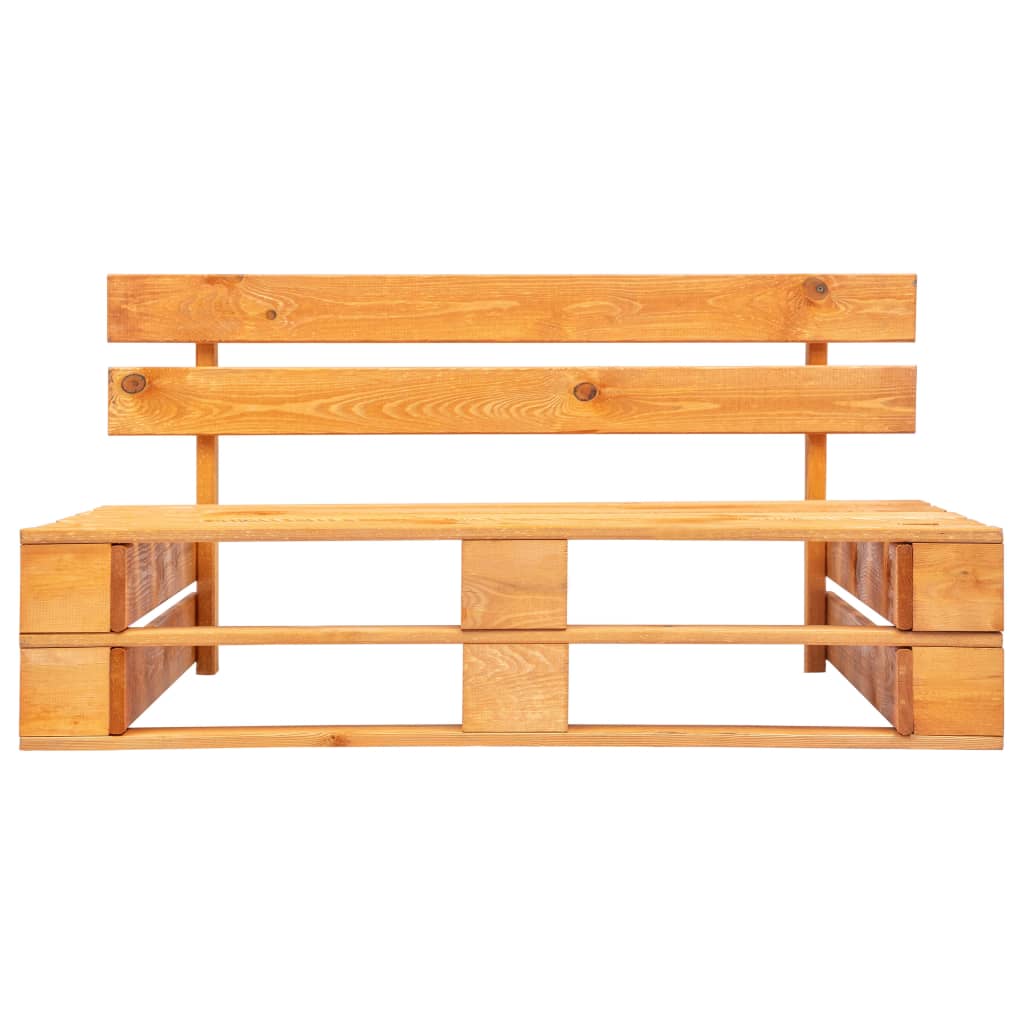 Garten-Paletten-Mittelsofa Honigbraun Imprägniertes Kiefernholz