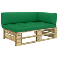 Thumbnail for Garten-Paletten-Ecksofa Grün Imprägniertes Kiefernholz