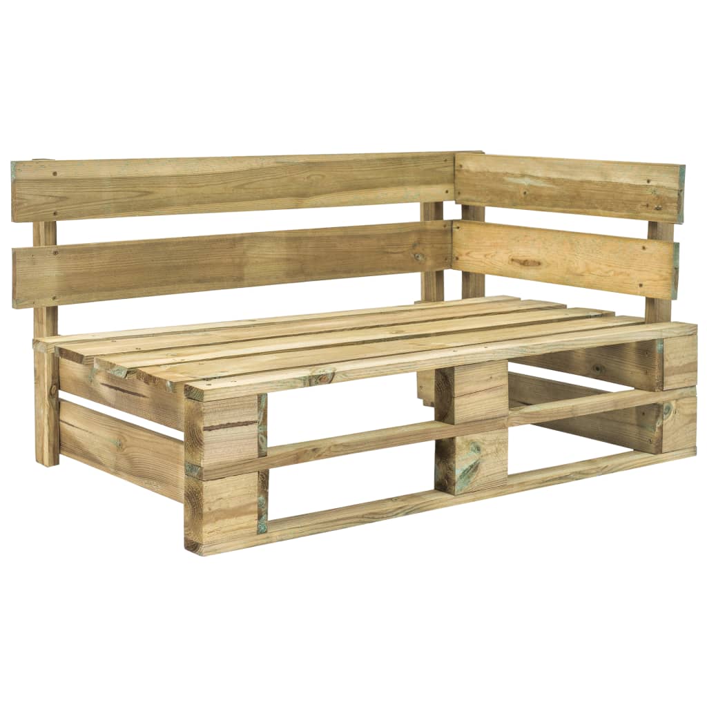 Garten-Paletten-Ecksofa Grün Imprägniertes Kiefernholz