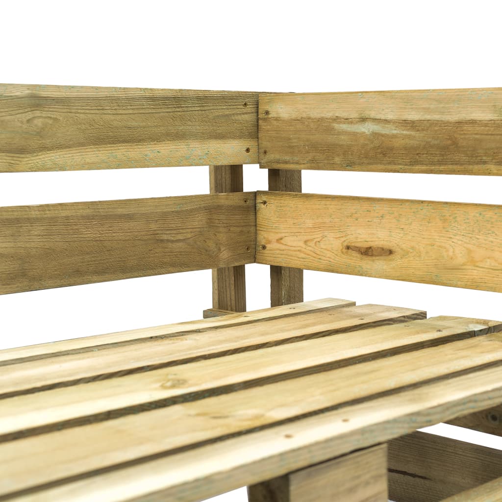 Garten-Paletten-Ecksofa Grün Imprägniertes Kiefernholz