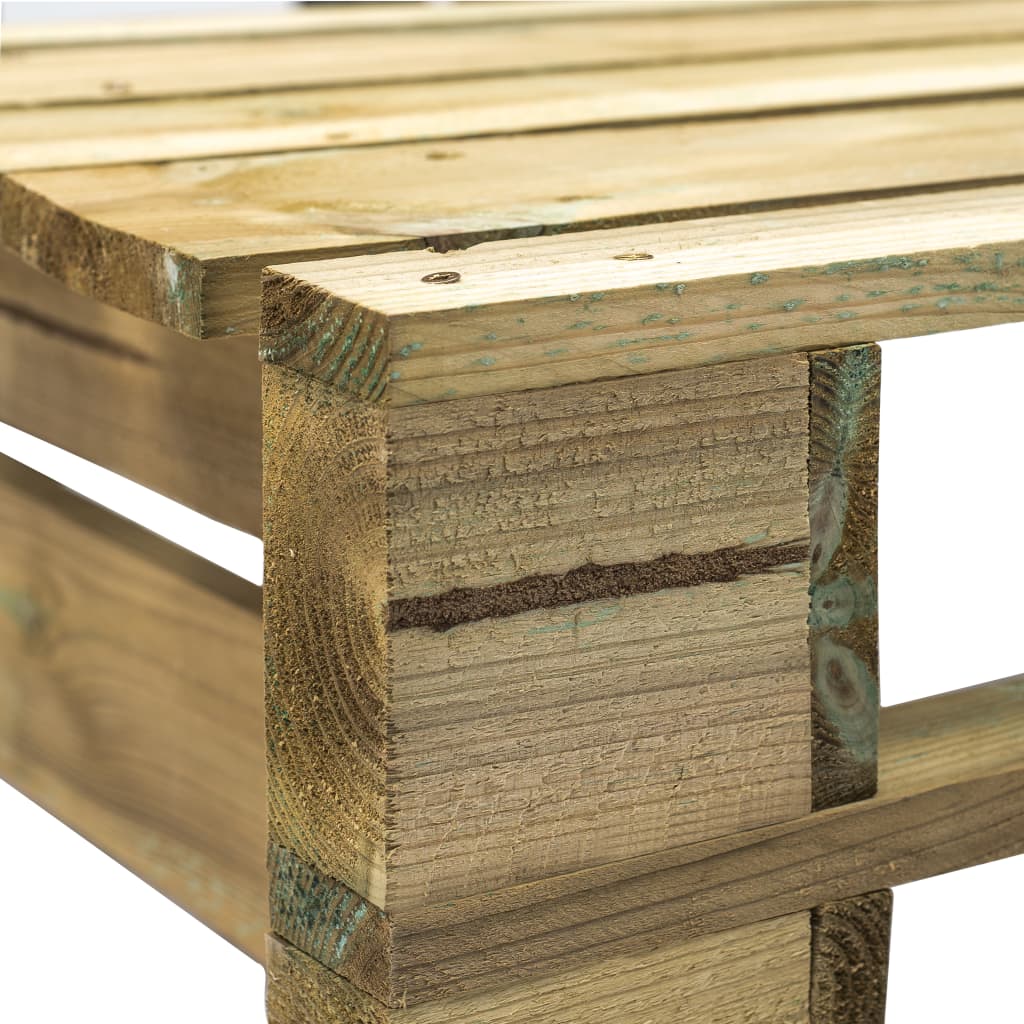 Garten-Paletten-Ecksofa Grün Imprägniertes Kiefernholz