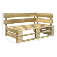 Thumbnail for Garten-Paletten-Ecksofa Grün Imprägniertes Kiefernholz