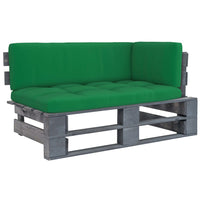 Thumbnail for Garten-Paletten-Ecksofa Grau Imprägniertes Kiefernholz