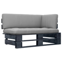 Thumbnail for Garten-Paletten-Ecksofa Schwarz Imprägniertes Kiefernholz