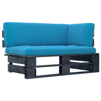 Thumbnail for Garten-Paletten-Ecksofa Schwarz Imprägniertes Kiefernholz