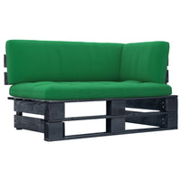 Thumbnail for Garten-Paletten-Ecksofa Schwarz Imprägniertes Kiefernholz