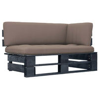 Thumbnail for Garten-Paletten-Ecksofa Schwarz Imprägniertes Kiefernholz