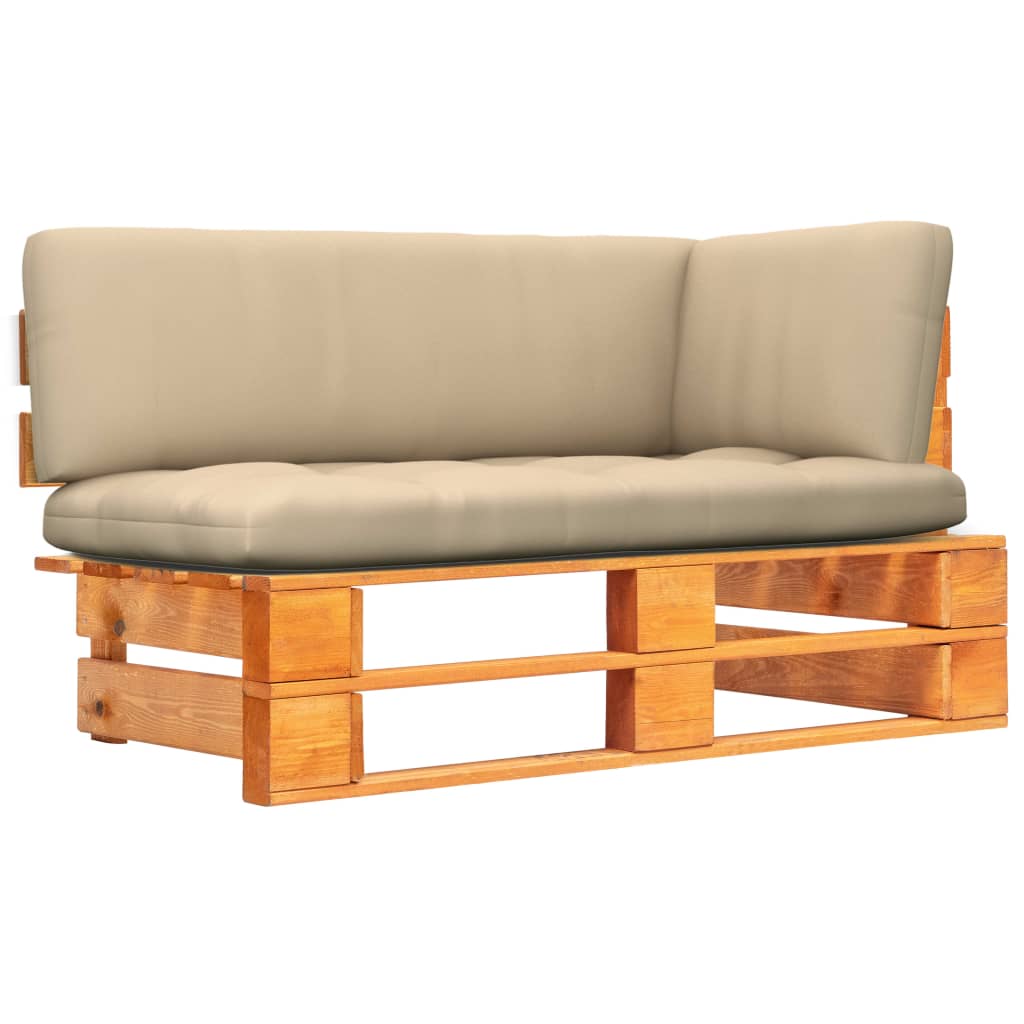 Garten-Paletten-Ecksofa Honigbraun Imprägniertes Kiefernholz