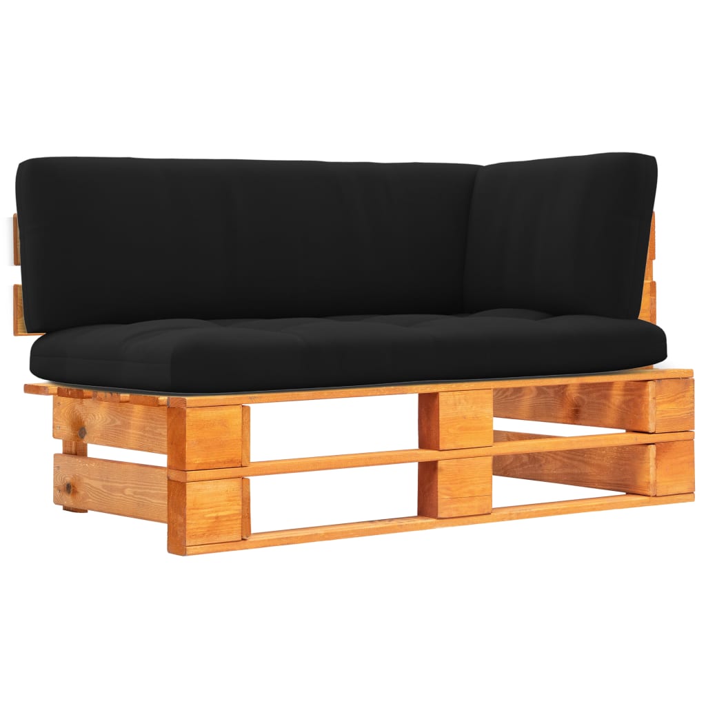 Garten-Paletten-Ecksofa Honigbraun Imprägniertes Kiefernholz