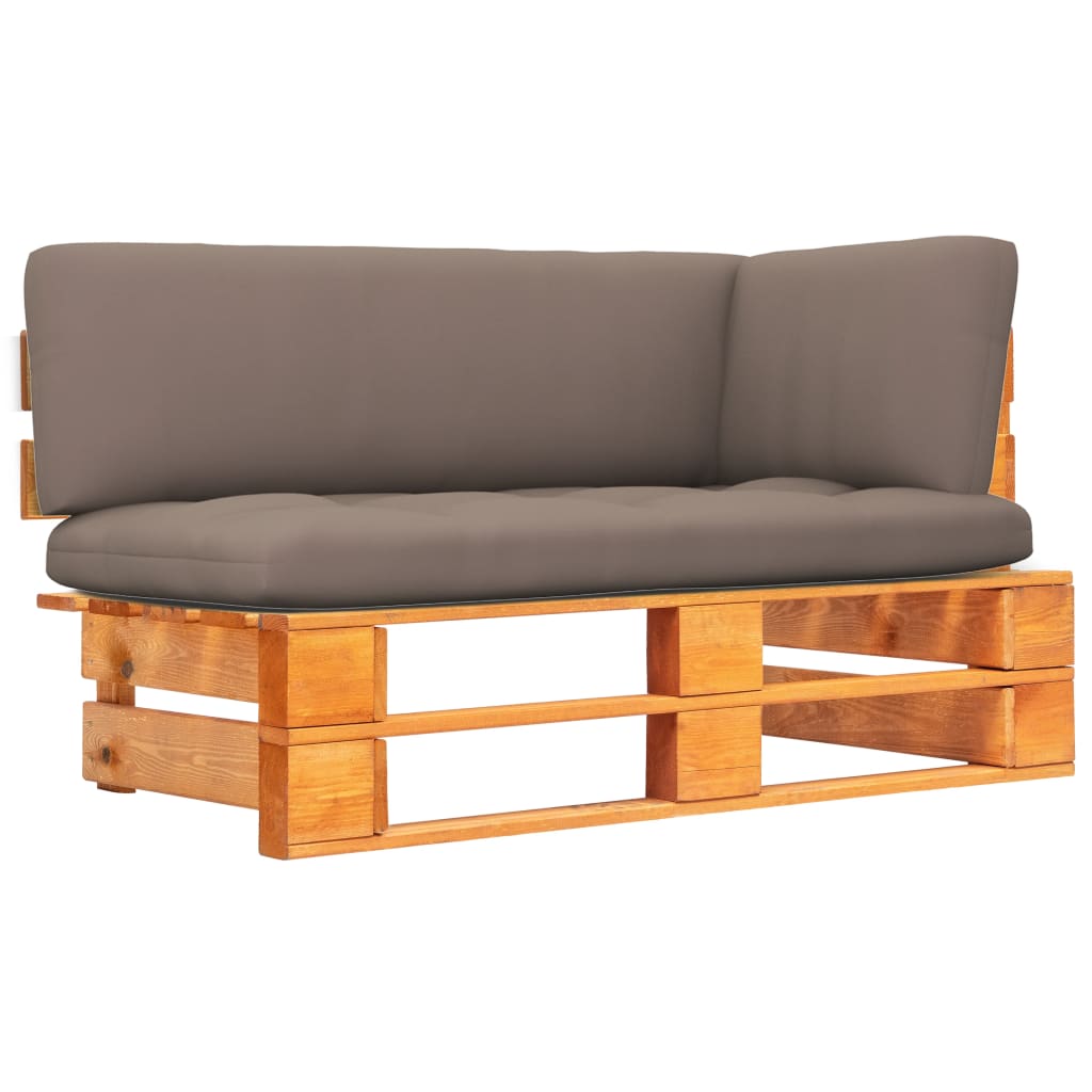 Garten-Paletten-Ecksofa Honigbraun Imprägniertes Kiefernholz
