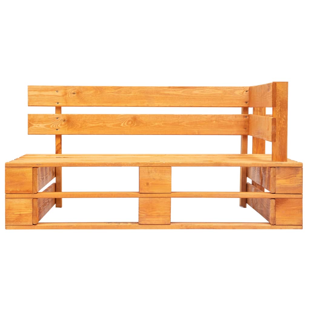 Garten-Paletten-Ecksofa Honigbraun Imprägniertes Kiefernholz